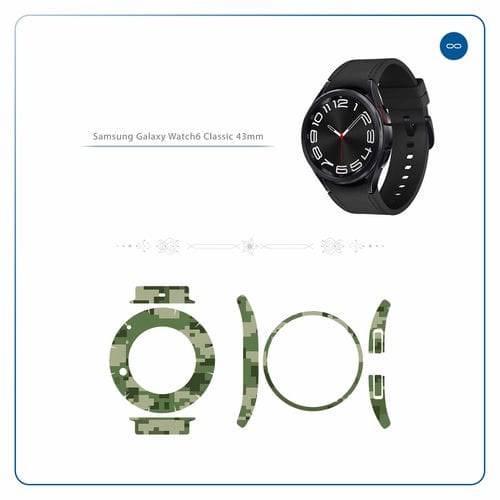 Samsung_Watch6 Classic 43mm_Army_Green_Pixel_2